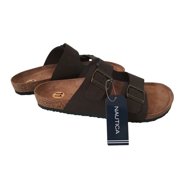 NAUTICA Men's Size 11 Slip-On Sandal 2‎ Buckle Shoe/ Vegan NWT - Picture 6 of 13